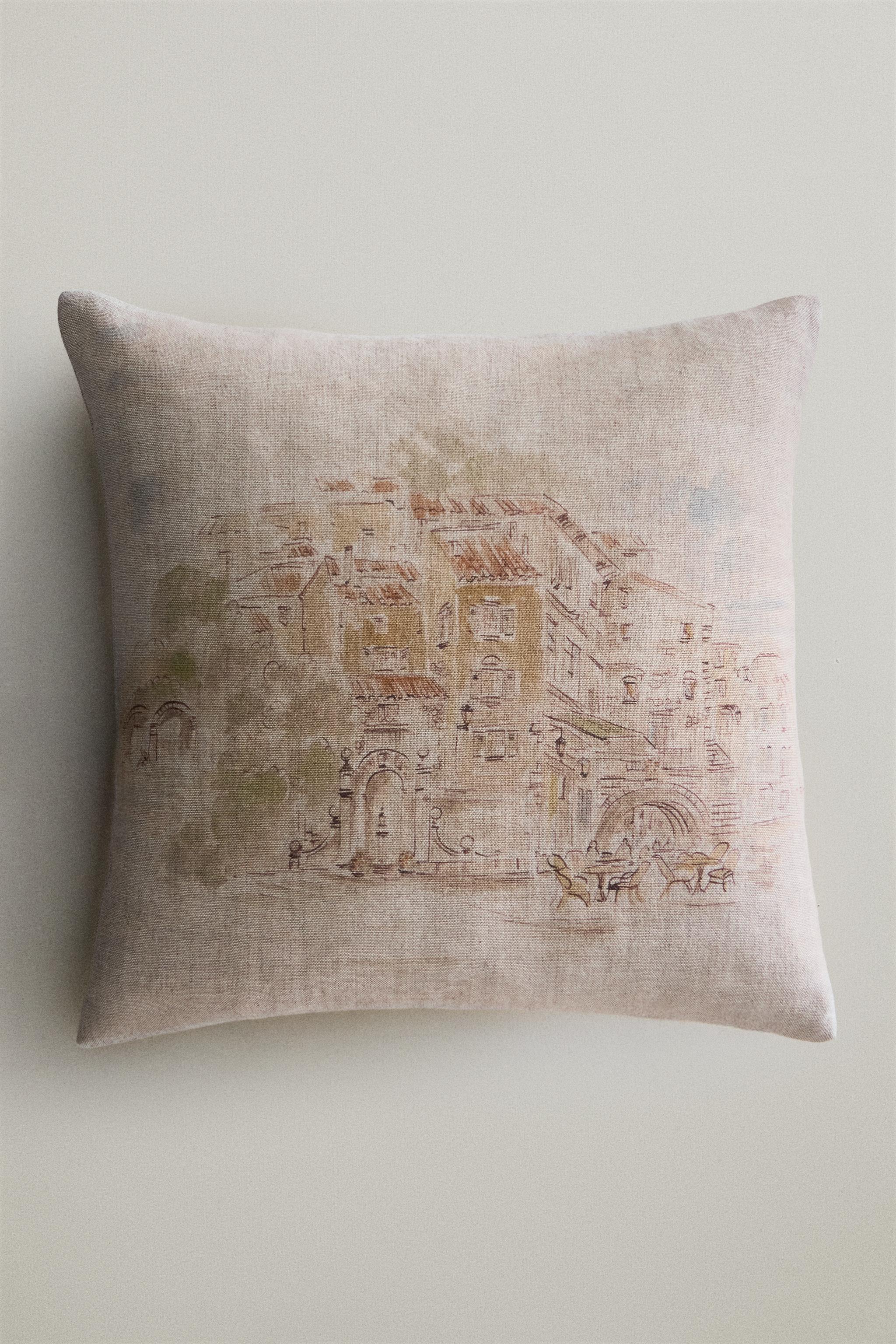 LANDSCAPE PRINT THROW PILLOW COVER